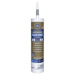 GE Advanced Light Gray Silicone 2 Window and Door Caulk Sealant 10.1 oz