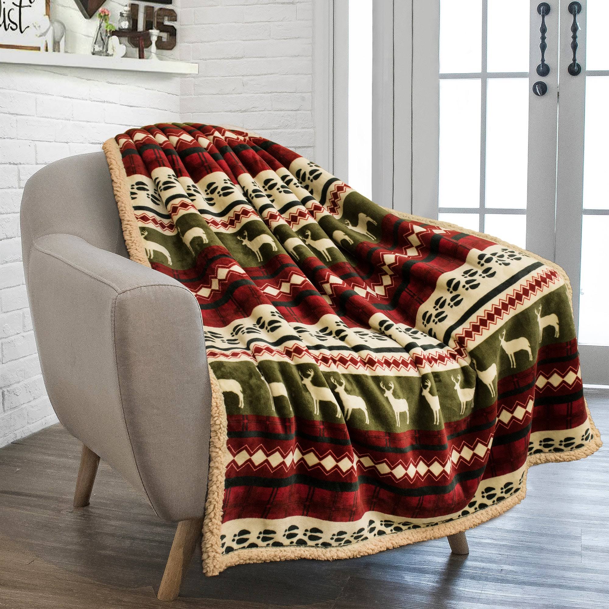 638760f305f34ff6835f6b7091f975b38e596169bb35198e5f691f0bf4fd608b.jpg PAVILIA Premium Christmas Blanket Sherpa Fleece Throw| Plush Christmas - Image 1