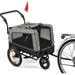 AECOJOY Dog Bike Trailer, Large 57'' Pet Bicycle Carrier for Small and Medium Dogs