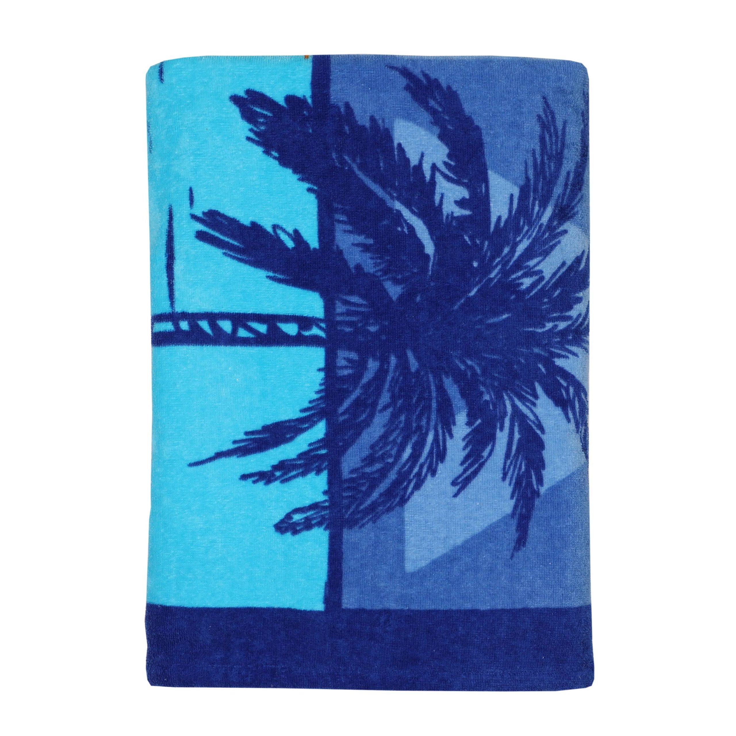 63a2c3b72ffcb7fc9ff2013ce9e1d862f3d9980ec2ffc2a933538a2e1de1aa04.jpg Mainstays Printed Relax Sunset Beach Towel - 34 x 64 in - Image 1