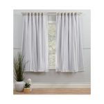 Exclusive Home Catarina Layered Solid Room Darkening Blackout and Sheer Hidden Tab/Rod Pocket Top Curtain Panel Pair, 52"x63", Cloud Grey, Set of 2