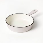 6" Enameled Cast Iron Skillet Light Gray - Figmint
