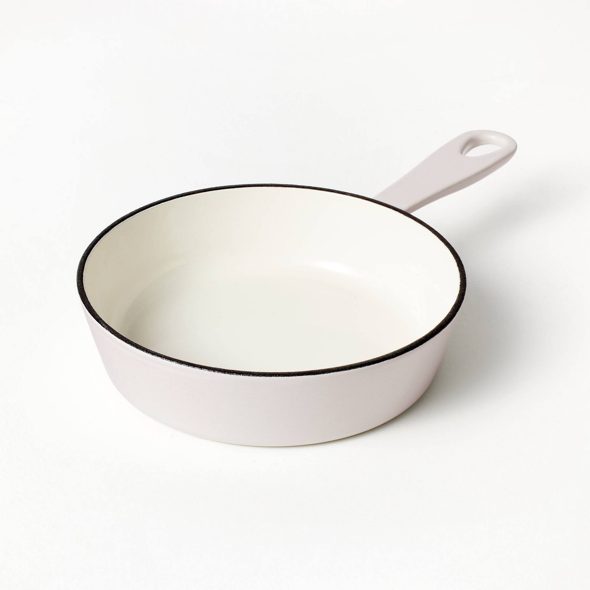 63f1287520c9190aa20b4bdc81adfea72e8d887962becd8102fc8767c73beb1e.jpg 6" Enameled Cast Iron Skillet Light Gray - Figmint - Image 1