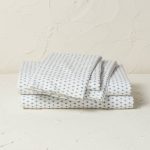 Full Printed Cotton Percale Sheet Set Teal Dash - Opalhouse Designed with Jungalow