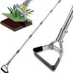 Hortem Hoe Garden Tool, 69 Stirrup Hoe Long Handle Heavy Duty, Multipurpose for Clean Weeding, Cultivating, Gardening