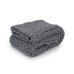 Nuzzie Knit Weighted Blanket 8 lbs / Heather Grey