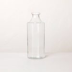 Large Octagonal Clear Glass Bottle Vase - Hearth & Hand with Magnolia