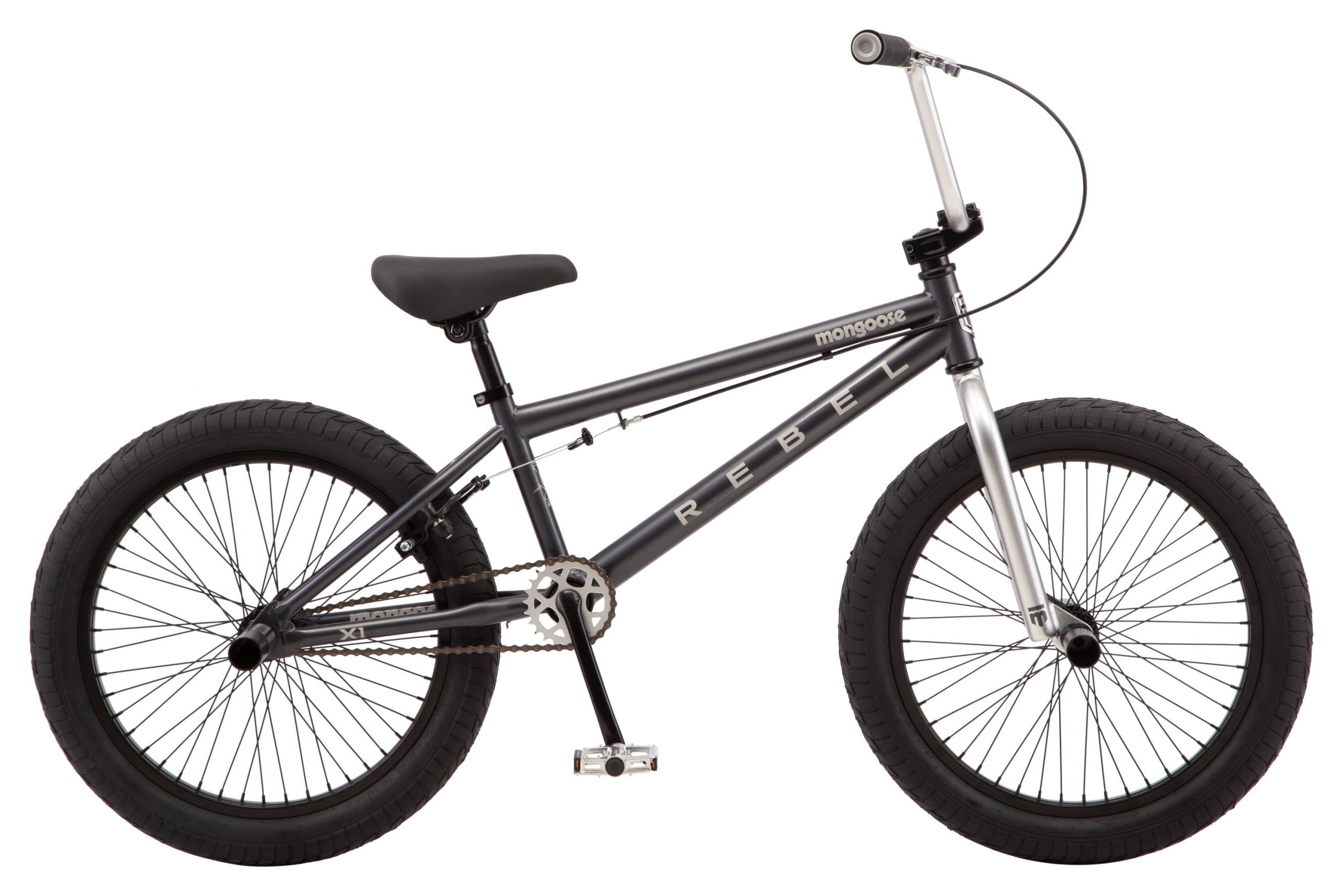 644bb40f55029d87f1f253f2f9993769fc661ab29dad8a6e6fcb8394c0598d3b.jpg Rebel X1 BMX Bike. 20in. Wheels. Boys/Girls. Gray - Image 1