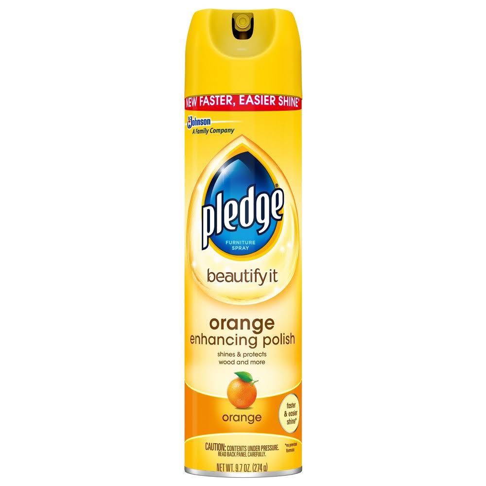 6478e3d363076d273847b1be7bcf802cd2ddf9f06f45eaf6dd11de67ebb16894.jpg Pledge Orange Enhancing Polish - 9.7 oz can - Image 1