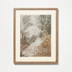 16" x 20" Ancient Fresco Linen Framed Wall Art Print - Threshold Designed with Studio McGee