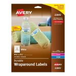 Avery Durable Wraparound Labels, White - 40 count