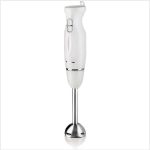 Ovente HS560W Immersion Electric Hand Blender with Stainless Steel Blades & Easy Grip Handle White