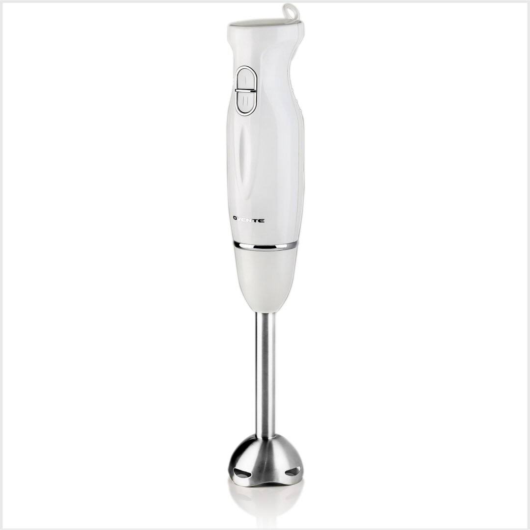 649e9497f78f234a1cb2b224ad10c3c013edaaae39964f000ecc7d6925861f80.jpg Ovente HS560W Immersion Electric Hand Blender with Stainless Steel Blades & Easy Grip Handle White - Image 1