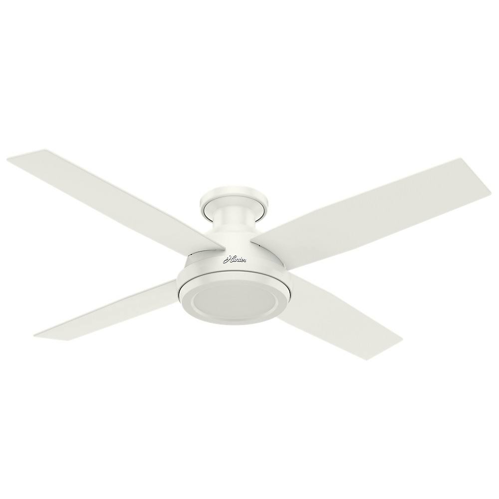 64a2233d2d908d838a40e5913258da754586920dc2aa2d5100ecdc28d222f9c1.jpg Hunter Dempsey Low Profile 52" Ceiling Fan, White - Image 1