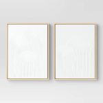 (Set of 2) 12" x 16" Rainbow Arches Framed Embellished Canvas Set - Threshold