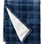 L.L.Bean Wicked Plush Sherpa Throw Plaid Large Sheets Bedding Nautical : One Size
