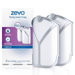 ZEVO Flying Insect Trap Refill Kit| Attracts and Traps Insects Like Fruit Flies, Gnats, House Mosquitoes Other | Pack Includes 2 Cartridges| Device