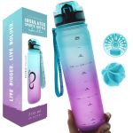 Live Infinitely Insulated Water Bottle with Time Marker BPA-Free 24 oz Galaxy