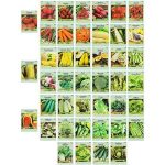 Set of (43) 2021 Assorted Vegetable & Herb Seeds - Create A Deluxe Garden All Seeds Are Heirloom - 100% Non-GMO - Heirloom