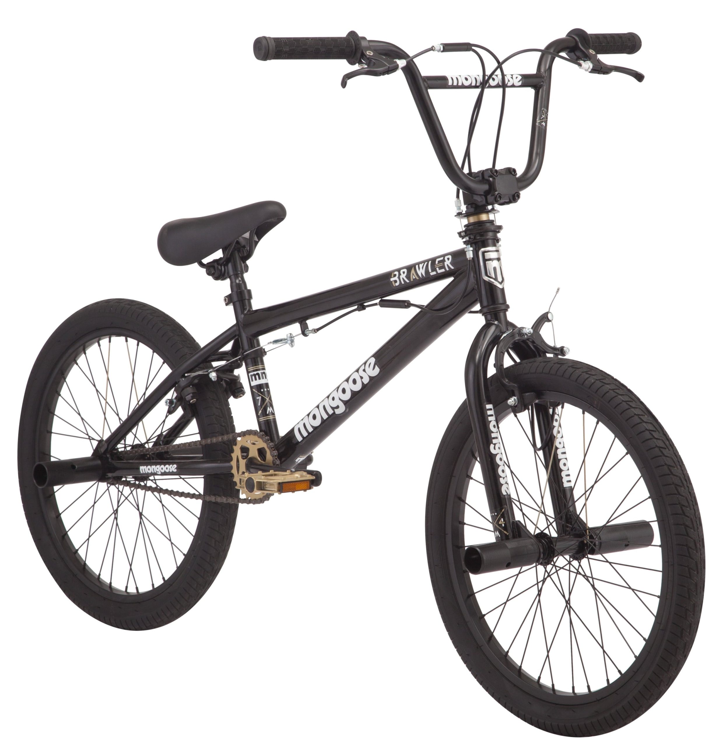 6559f1614fe5a651c646aa9318a423520c9d838c0a105f13c99d28a4e6a090a0.jpg BRAWLER Boys' Freestyle BMX Bike. 20 wheels. Black-Instock - Image 1