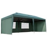Outsunny 10' x 20' Outdoor Gazebo Canopy Party Wedding Party Tent with 4 Removable Sidewalls - Green