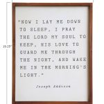 Now I Lay Me Down to Sleep Wood Framed Wall Decor