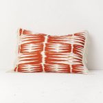 Standard Printed with Fringe Groove Print Quilt Sham White/Burnt Orange - Opalhouse Designed with Jungalow