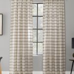 Clean Window Twill Stripe Anti-Dust Curtain Panel, 52" x 84" - Mocha