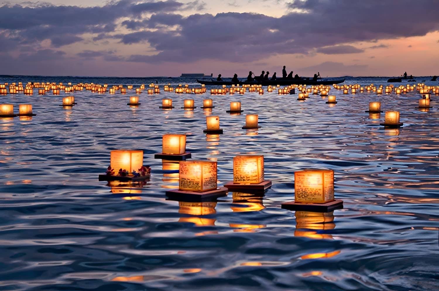 65bd634e2c9fddbd80fc49e96cdd94488befc13a61e519dd4f8cf7ceadec755c.jpg Toner Depot Water Floating Candle Lanterns Outdoor Biodegradable Lanterns for Praying Set of 10 (4.3 inch) - Image 1