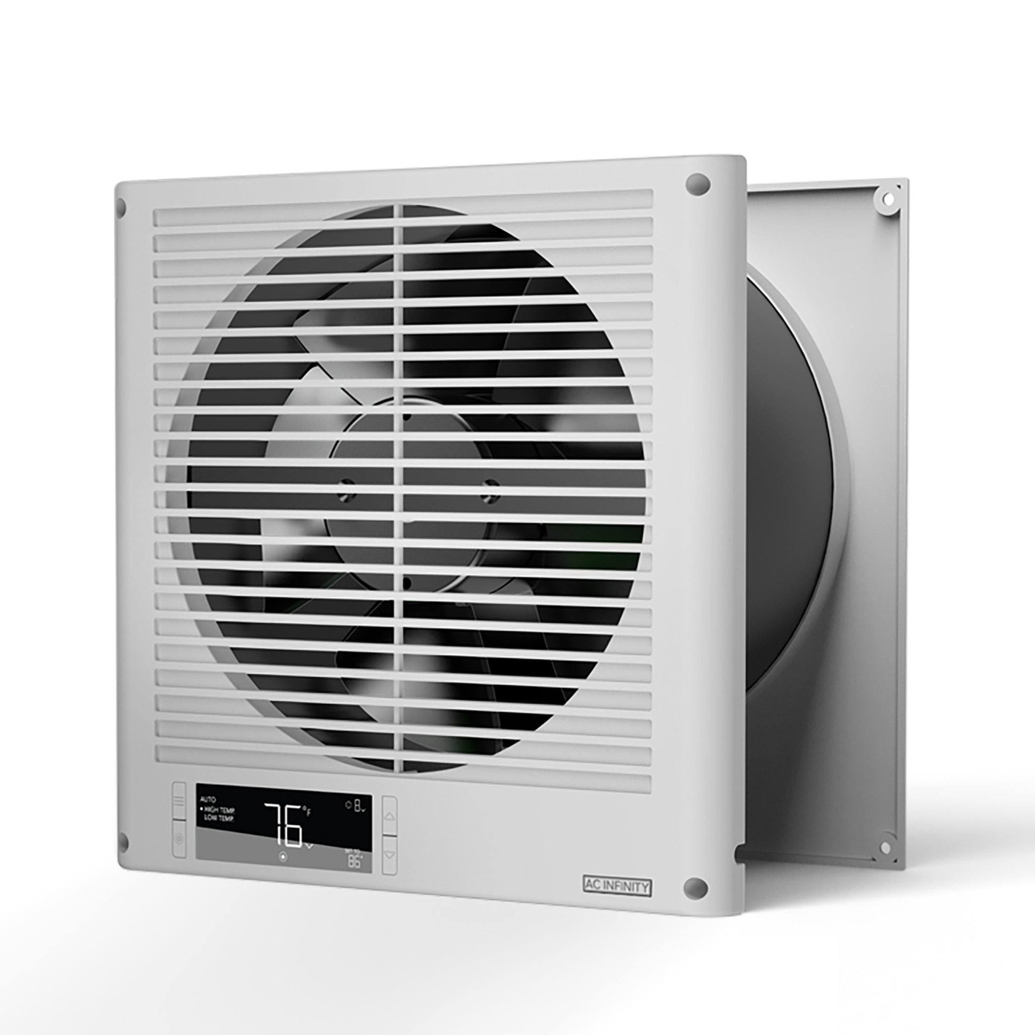 65e1e899f07ed9fbd1aceeff0b26cd8da3c7fc586efe757d55cb83653fe5687e.jpg AC Infinity Room to Room Fan 8, Two-Way Airflow Through-The-Wall Fan with Temperature Controller, Precise 10-Speed Quiet In-Wall Vent Fan for Bathroom - Image 1