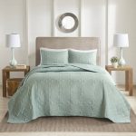 510 Design Full/Queen Oakley 3-Piece Reversible Bedspread Set, Seafoam