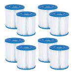 Summer Waves P57100402 Replacement Type I Pool and Spa Filter Cartridge (8 Pack)