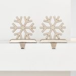 2pk Metal Snowflake Christmas Stocking Holder Silver - Wondershop