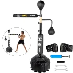 Vevorbrand Boxing Speed Trainer, Rapid - Reflex Boxing Bar, Training Boxing Ball with Reflex Bar & Gloves, Solid Speed Punching Bag Free Standing, Adjustable Height, for Adult&Kid, with Two Ball