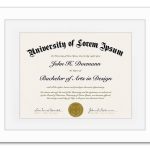 Americanflat Diploma Frame with Shatter Resistant Glass, White