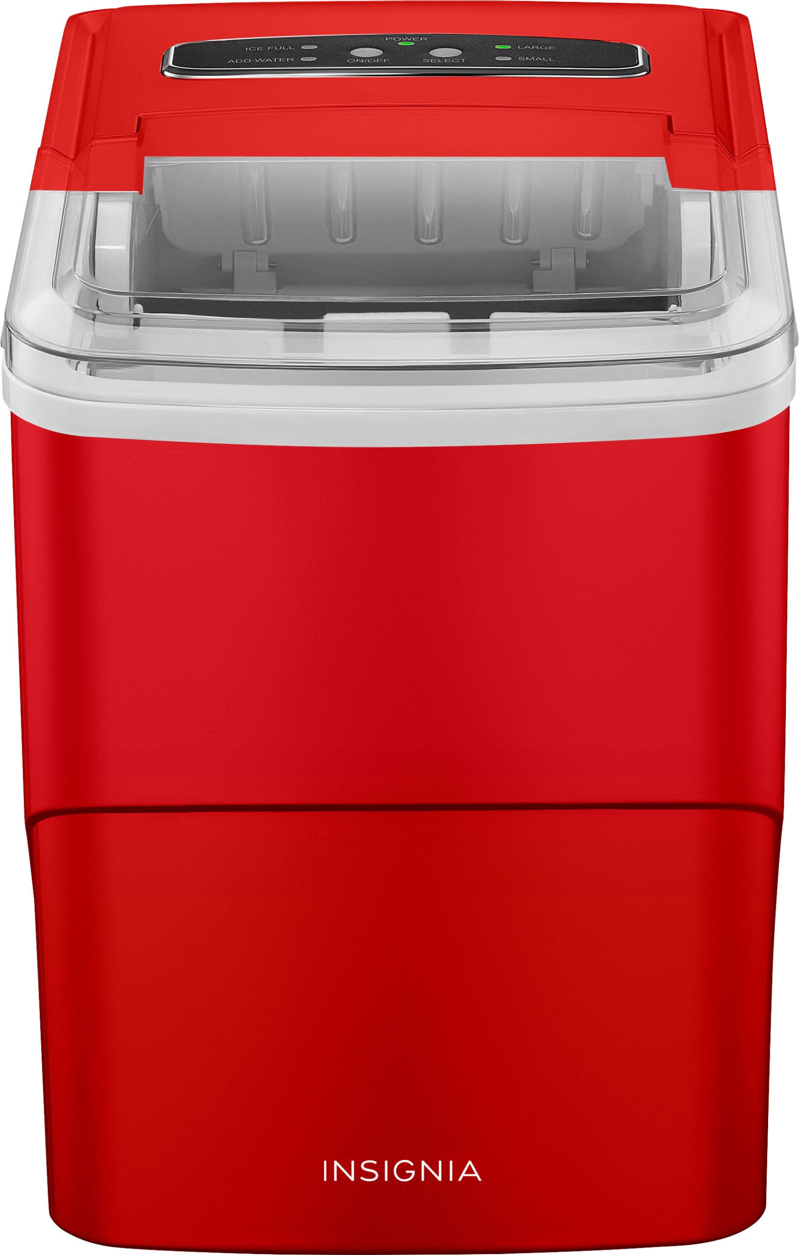 666547d54c4490bb7950aa6b8eae66ef67212075c64baf56dd1669200b6ccd37.jpg Insignia - 26 lb. Portable Icemaker with Auto Shut-Off - Red - Image 1