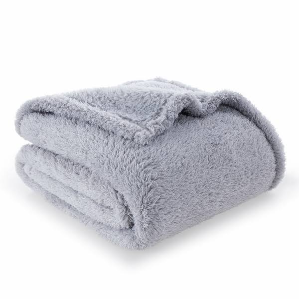 669a9ea1f71ef8d93320bb0eb354dc12c54502513b94134e0d06cf3819fb2420.jpg Mainstays Cozy Plush Throw Blanket, Soft Silver, Standard Throw - Image 1