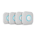 Google Nest Protect - Smoke Alarm and Carbon Monoxide Detector - Battery Operated - 4 Pack