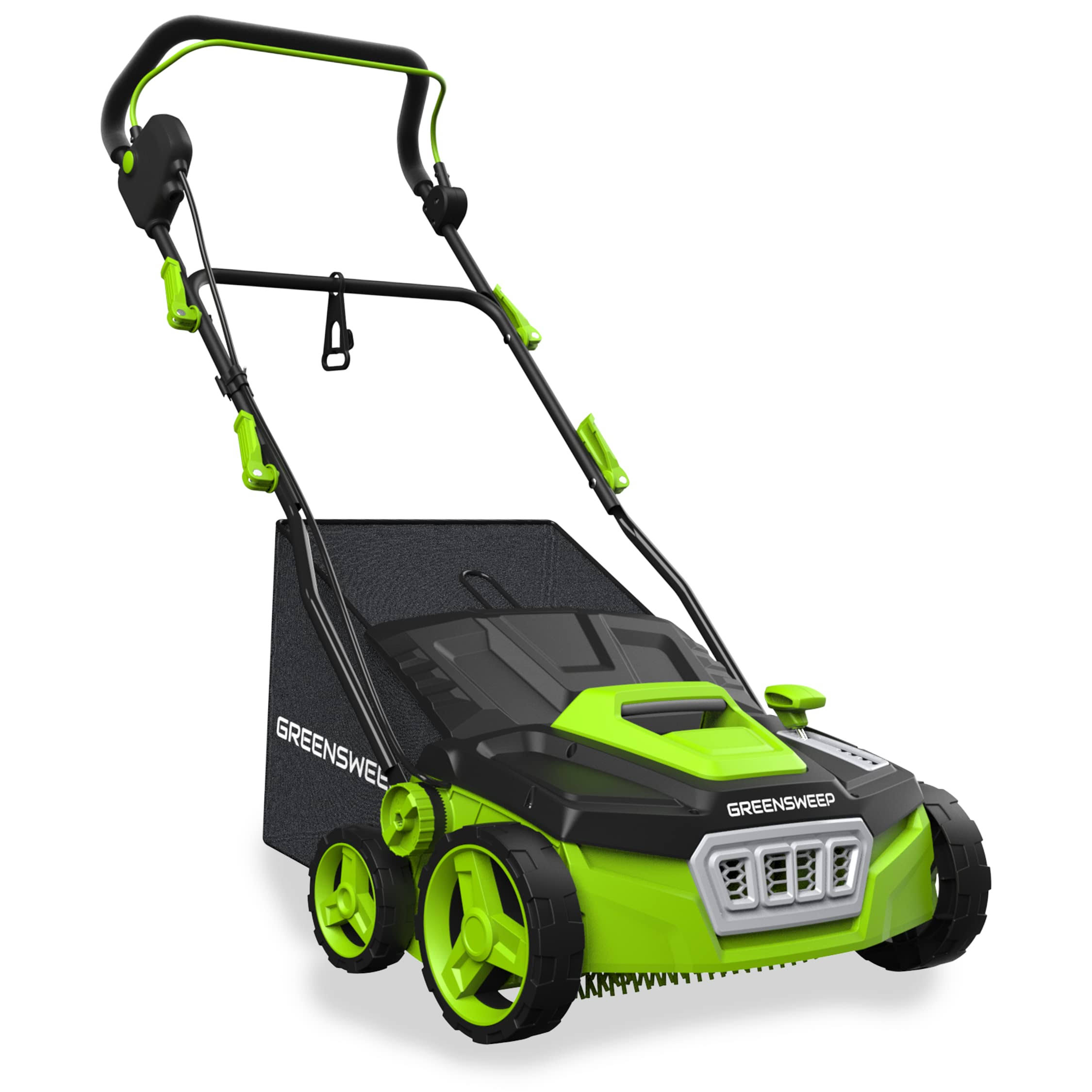 66ad7b81607ede1ad734831bdeb06288dad8f872e2b0f69fe9ab8c61ff3b64f2.jpg RGS Living GreenSweep V2 - Artificial Grass Electric Sweeper Rake Vacuum 45L Collection Bag,5 Adjustable Heights, Foldable Handle - Image 1