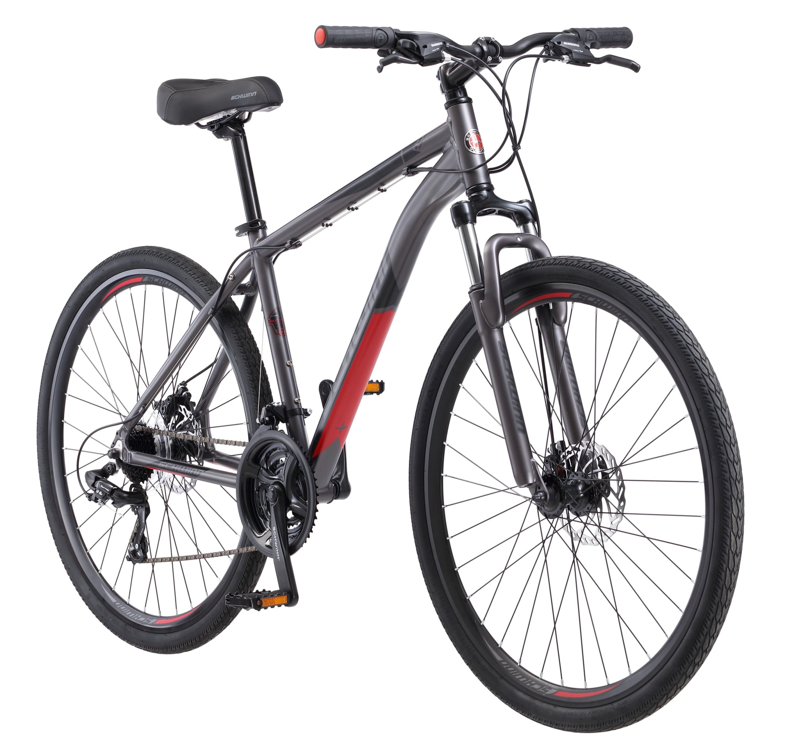 66bf6dda1976298f899bf094be48dad9eba28128342fec0d27c51b5fb6965c58.jpg DSB Hybrid Bike. 700c wheels. 21 speeds. mens frame. grey - Image 1