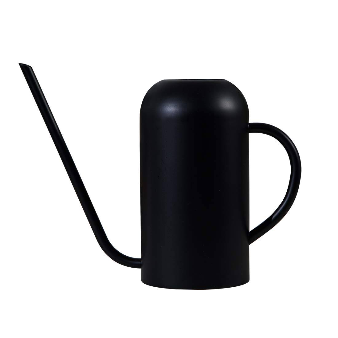 66c98529587542c21639f3c1bf2a0b2e76d14850d6cdeab2ef9a8f86c98b4566.jpg Songhg Long Spout Watering Can Metal 40oz/1.3L,Stainless Steel Watering Pot for Outdoor and Indoor House Plants, Matte Black - Image 1