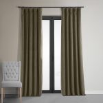 Signature Denver Taupe Blackout Velvet Curtain,Half Price Drapes