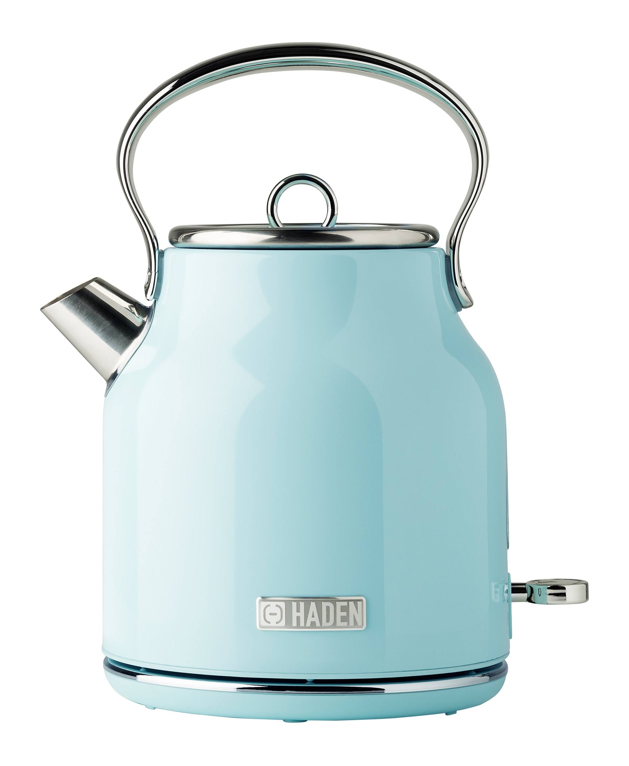 66e323dc6385e519960513293ad1eb0c663b7d513afea60dad502f907f2428a1.jpg Haden Heritage 1.7L Stainless Steel Electric Kettle - Turquoise - Image 1