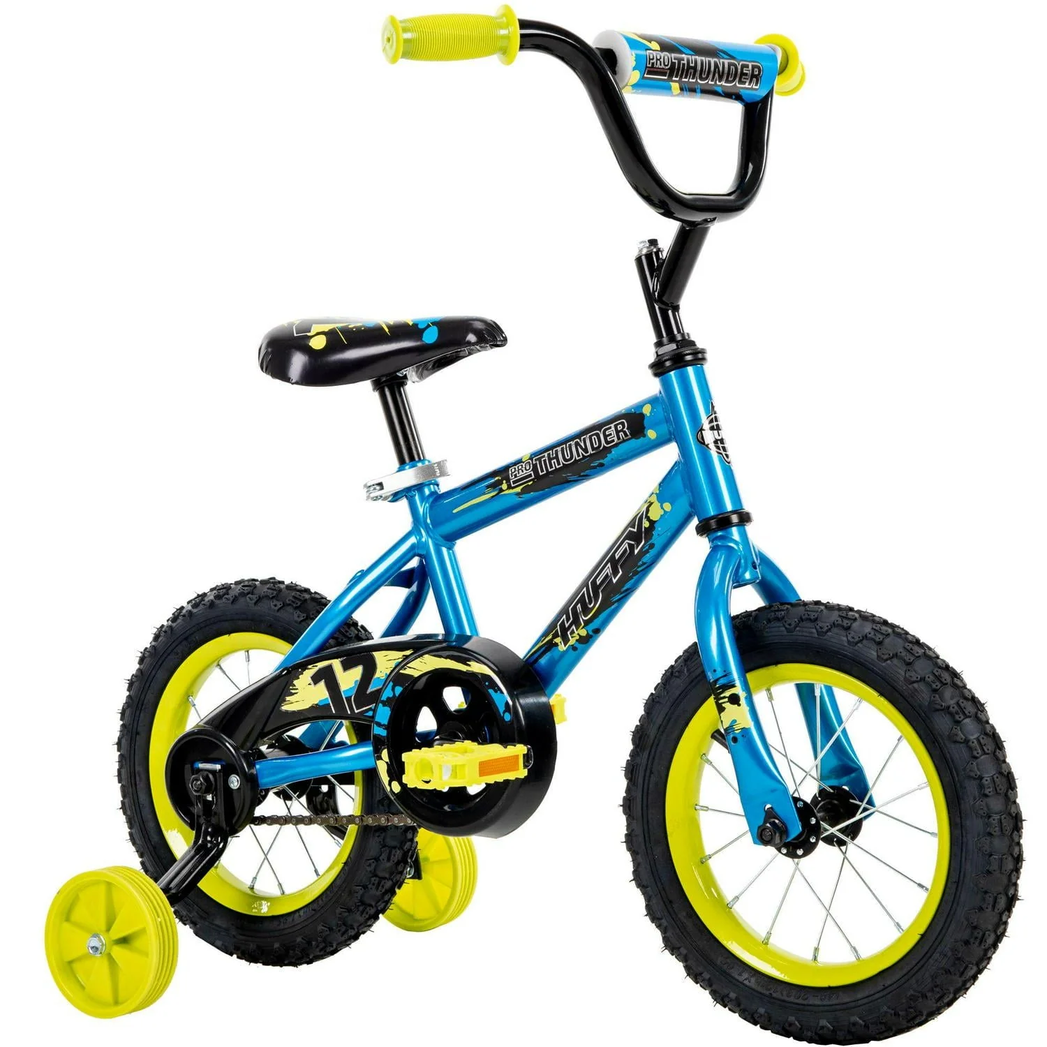 66f38a71ff26325c899b1c60348c850d521bcead5650ad1dfc35256974c45c47.webp Huffy Boys' 12 In. Pro Thunder Bike, 1 Speed, Tropic Blue - Image 1