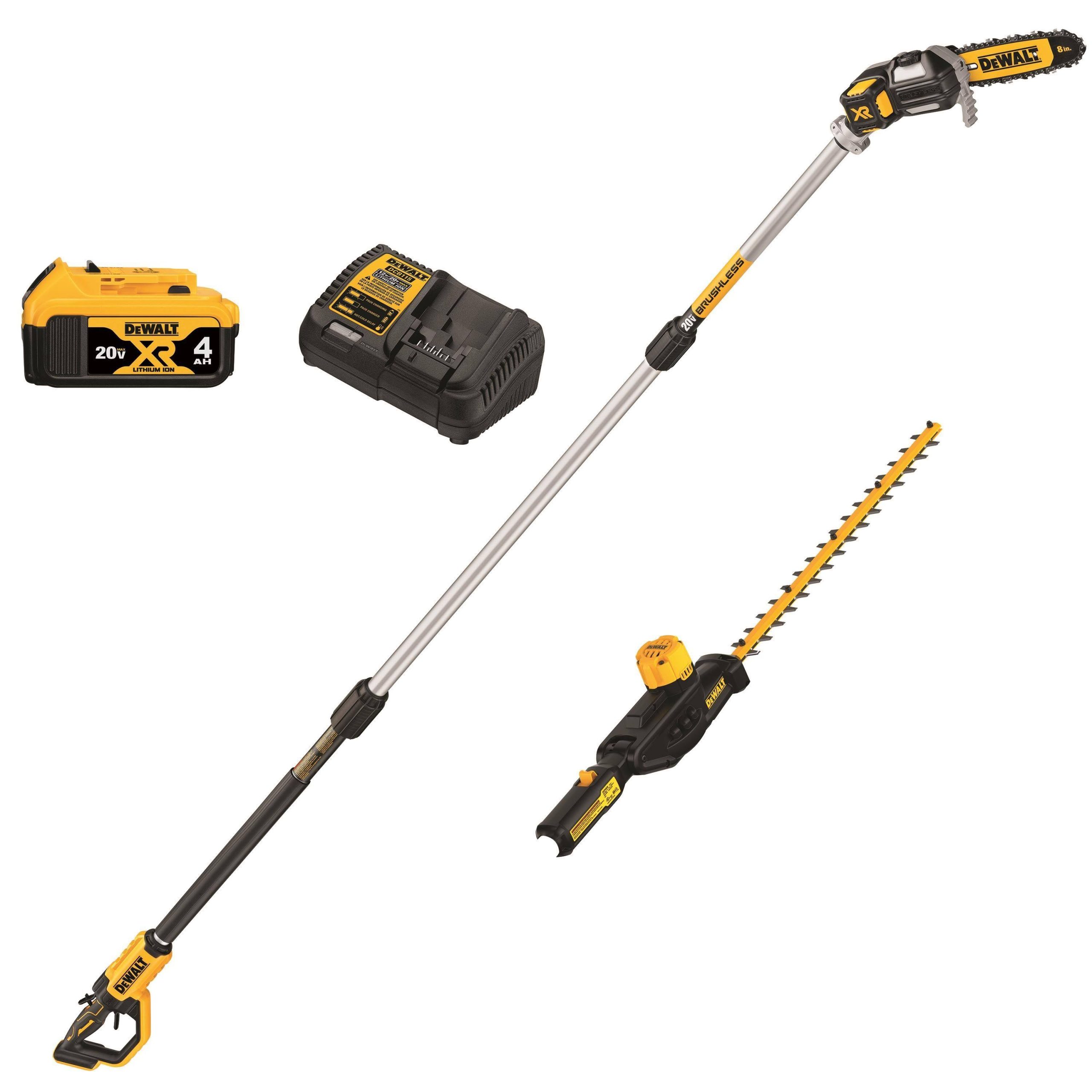 673413fed6fa824014ce72da7d9e39c8e75f3db49b28d1bcffbb514120c6a48b.jpg DeWalt DCKO86M1 20V MAX* Cordless Pole Saw and Pole Hedge Trimmer Combo Kit - Image 1