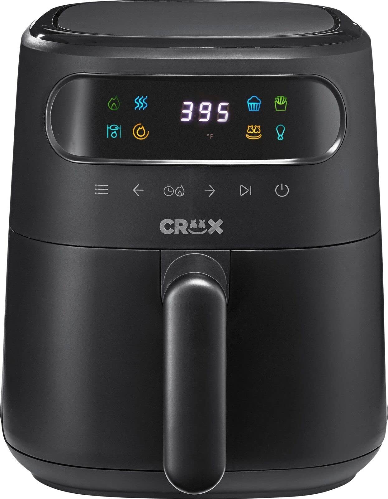 674e1ea5c3fba1d2ef66f090e0b95e8b476d3aabd8edfbf32c0f52374f0228b5.jpg Crux - 3-Qt. Digital Air Fryer Kit with TurboCrisp - Black - Image 1