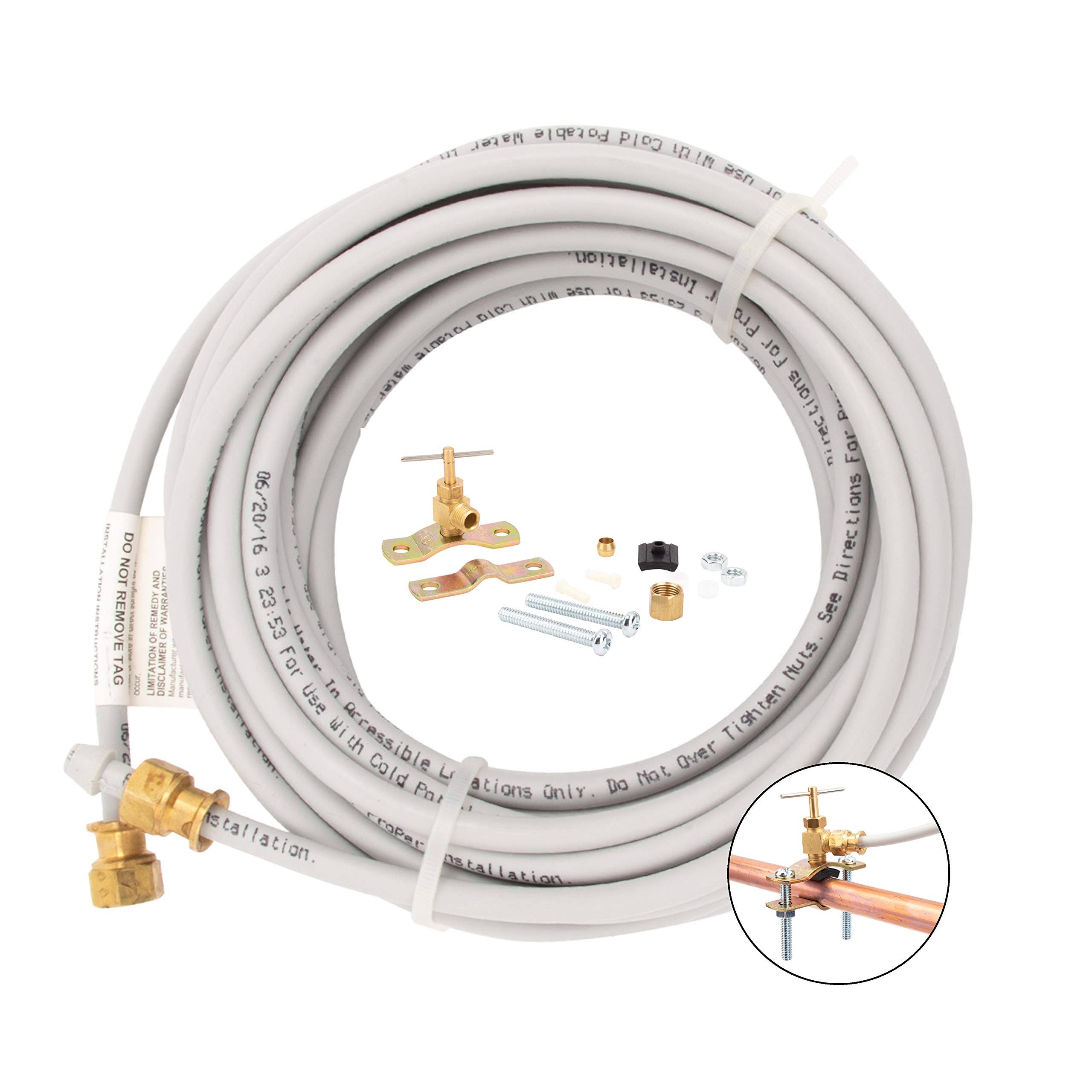 675e9874e29be9dbe0116183bf06943b74d30e412cac5ccbaa5dc6361904c740.jpg PEX Ice Maker Installation Kit - 25 Feet of Tubing for Appliance Water Lines - Image 1