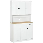 Homcom 71" Kitchen Pantry Storage Cabinet Microwave Oven Stand with Storage