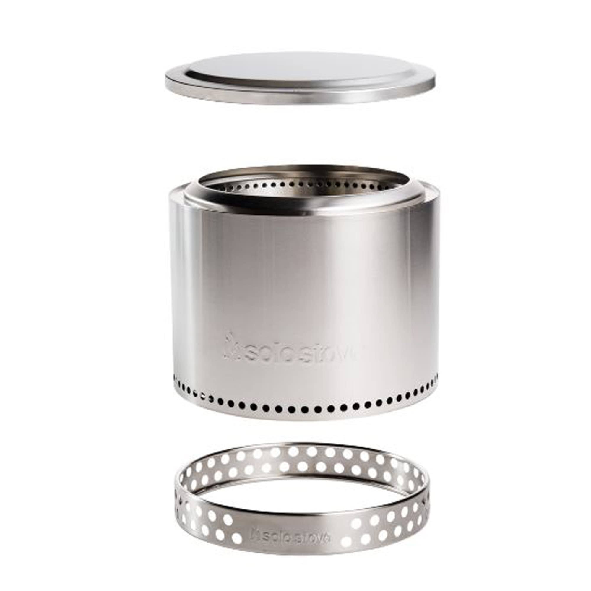 6784e599147fe4c45de0be105444272166565a19435d595394f6384cde115a25.jpg Solo Stove Bonfire Essential Bundle 2.0 | Incl. Smokeless Fire Pit, Stand, Lid, Camping Accessories, Portable for Wood Burning, Removable Ash Pan, Sta - Image 1
