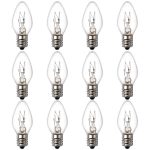 Esslife MKTBA 15 Watt Himalayan Salt Lamp Bulbs, 12Pack Dimmable Rock Salt Night Light Bulbs with E12 Base for Salt Lamps, Scentsy Warmer Wax Diffuser, Candle